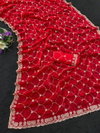 Mahek Pure Fandy Chiffon Silk With Sequence Embroidery Work Sarees Wholesale Price In Surat